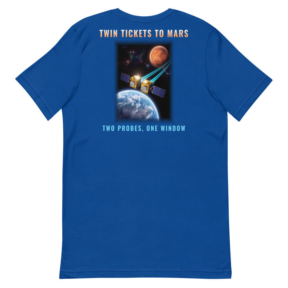 Twin Tickets to Mars - Classic Tee - Blue - Back