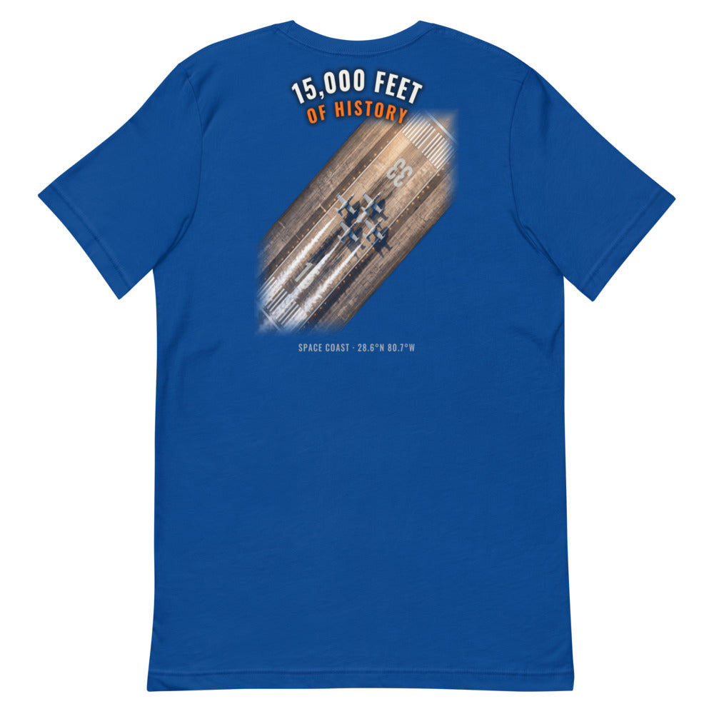 15,000 Feet of History - Classic Tee - Blue - Back