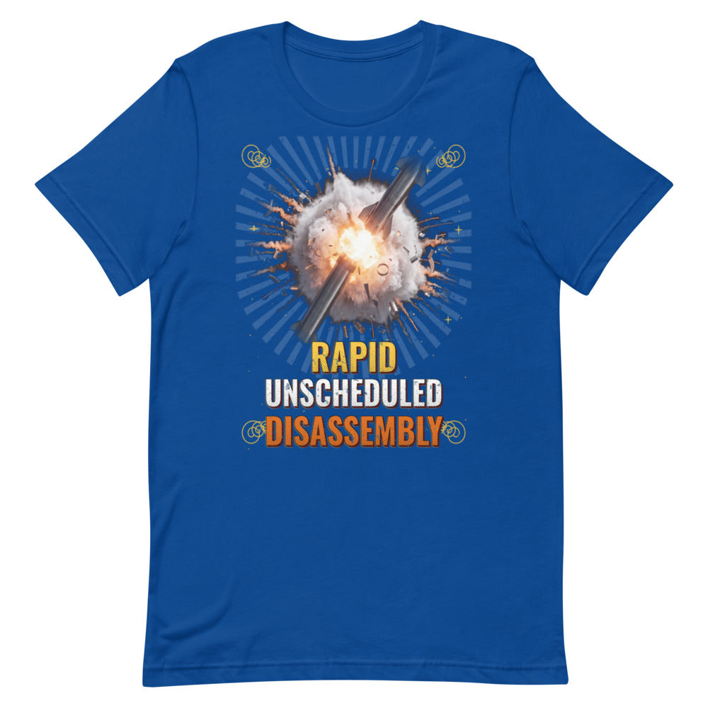 Rapid Unscheduled Disassembly - Classic Tee - Blue - Front