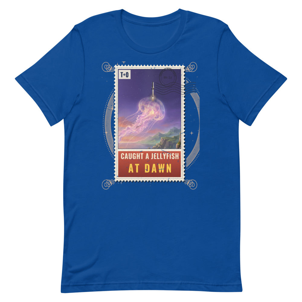 Caught a Jellyfish at Dawn - Classic Tee - Blue - Front