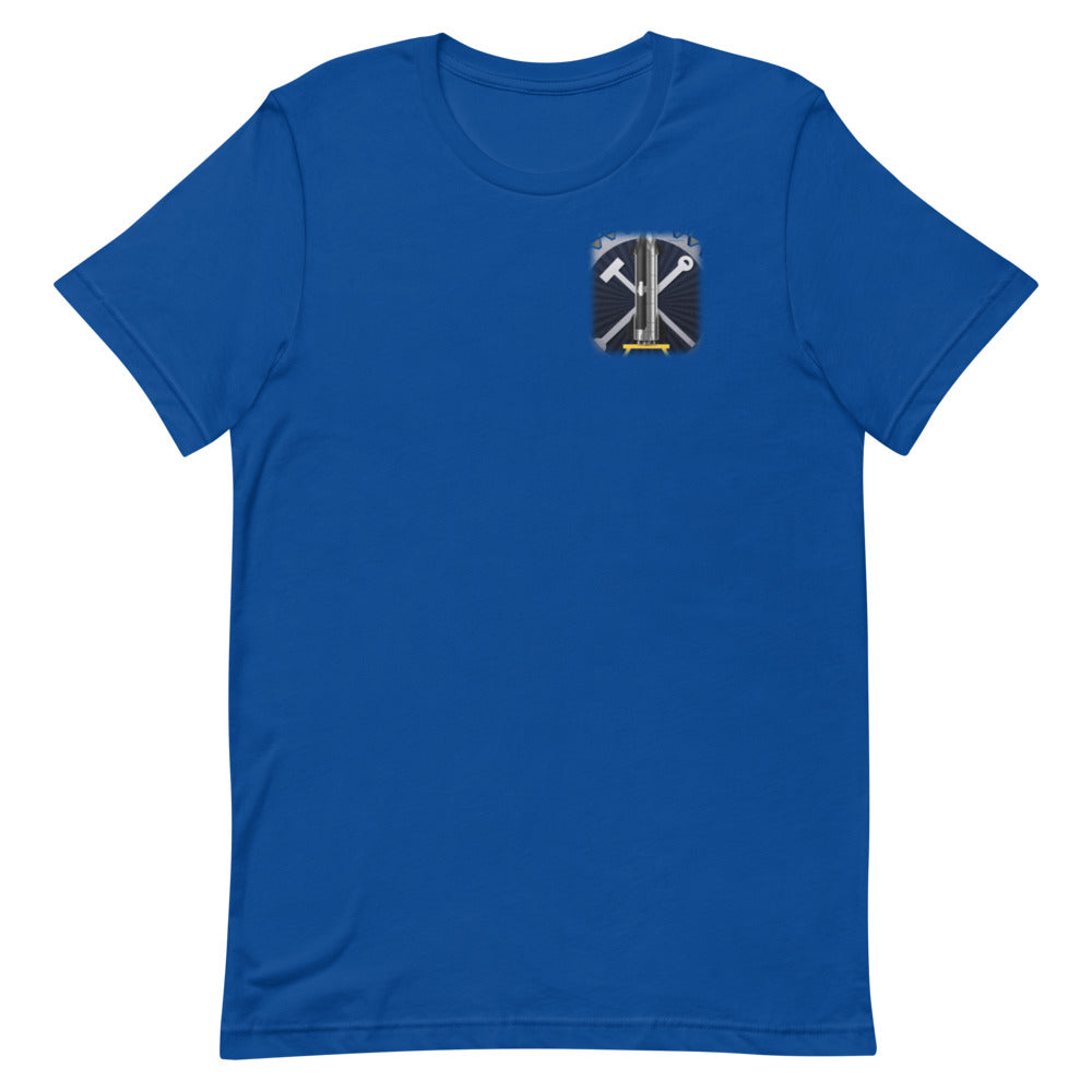 Fix It By Friday - Classic Tee - Blue - Front [Classic Tee - Back + Left Chest / Blue]
