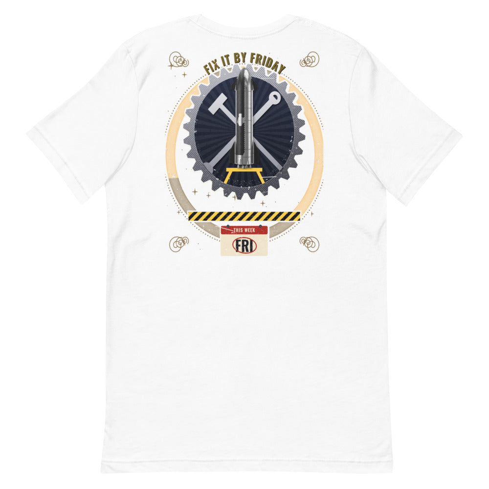 Fix It By Friday - Classic Tee - White - Back