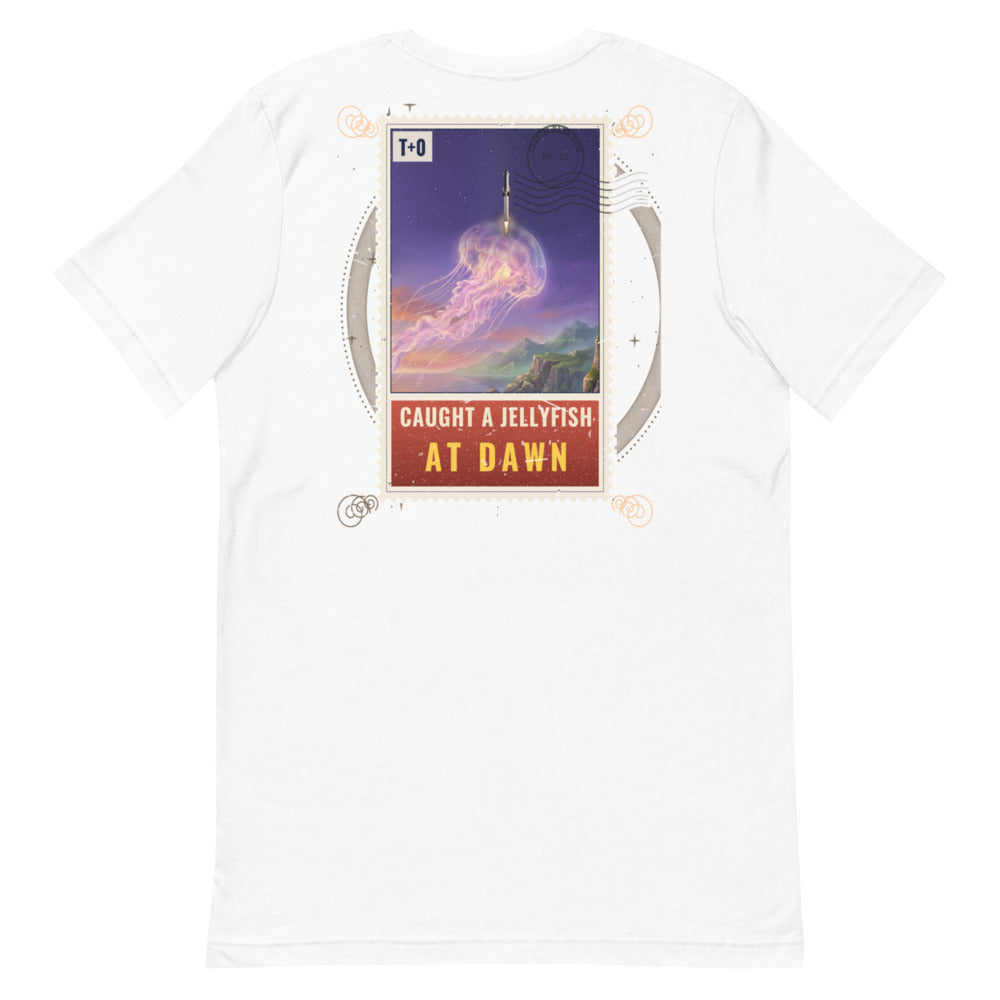 Caught a Jellyfish at Dawn - Classic Tee - White - Back