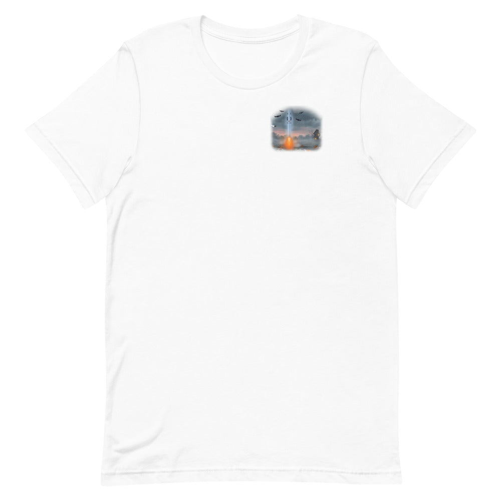 Boo-ster Season - Classic Tee - White - Front [Classic Tee - Back + Left Chest / White]