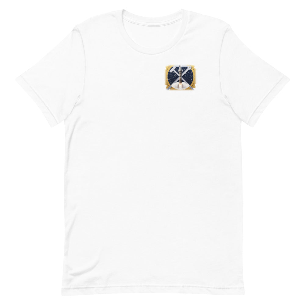 Build Fast. Fix Faster. - Classic Tee - White - Front [Classic Tee - Back + Left Chest / White]
