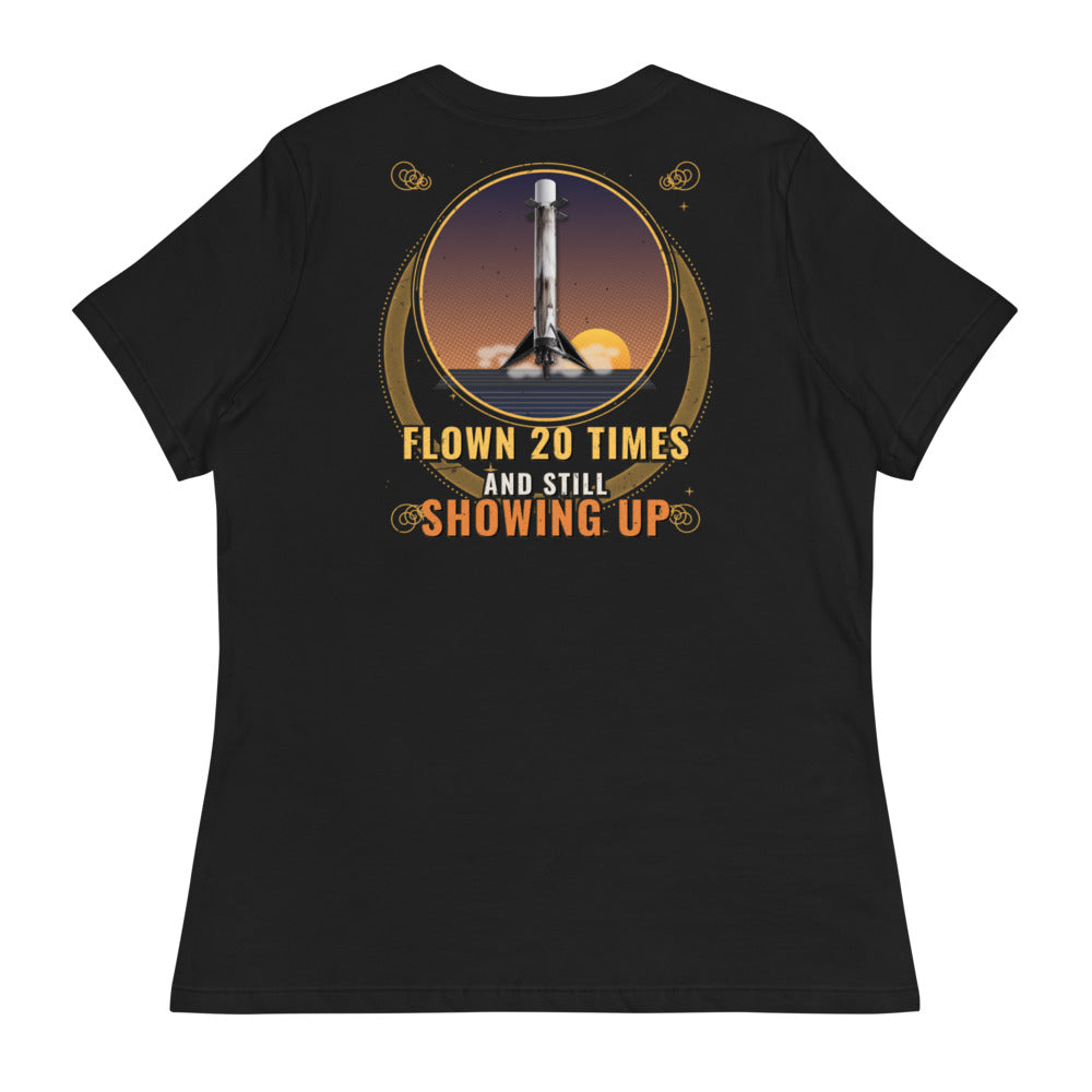 Same Booster, Different Day (Black) - Women's Relaxed Tee - Back