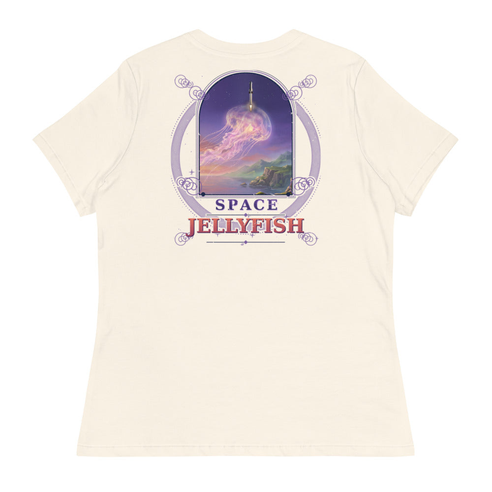 Space Jellyfish (Soft Cream) - Women's Relaxed Tee - Back