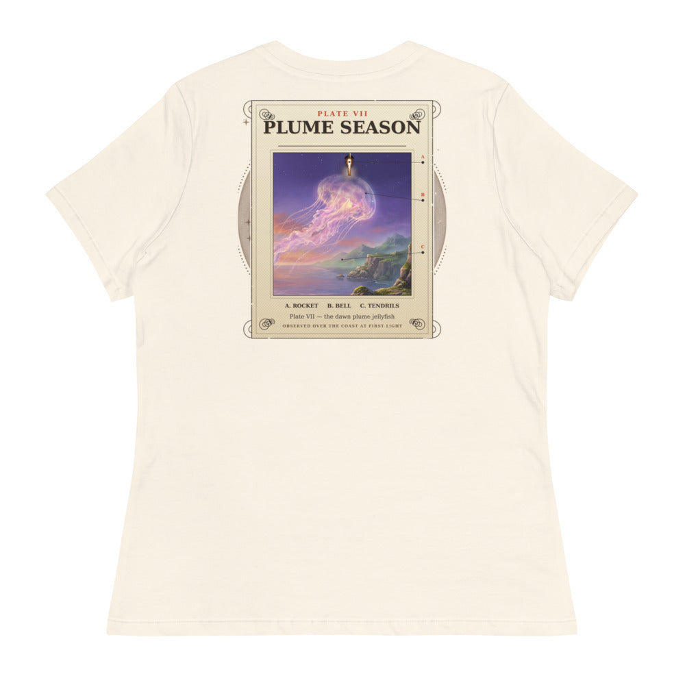 Plume Season (Soft Cream) - Women's Relaxed Tee - Back
