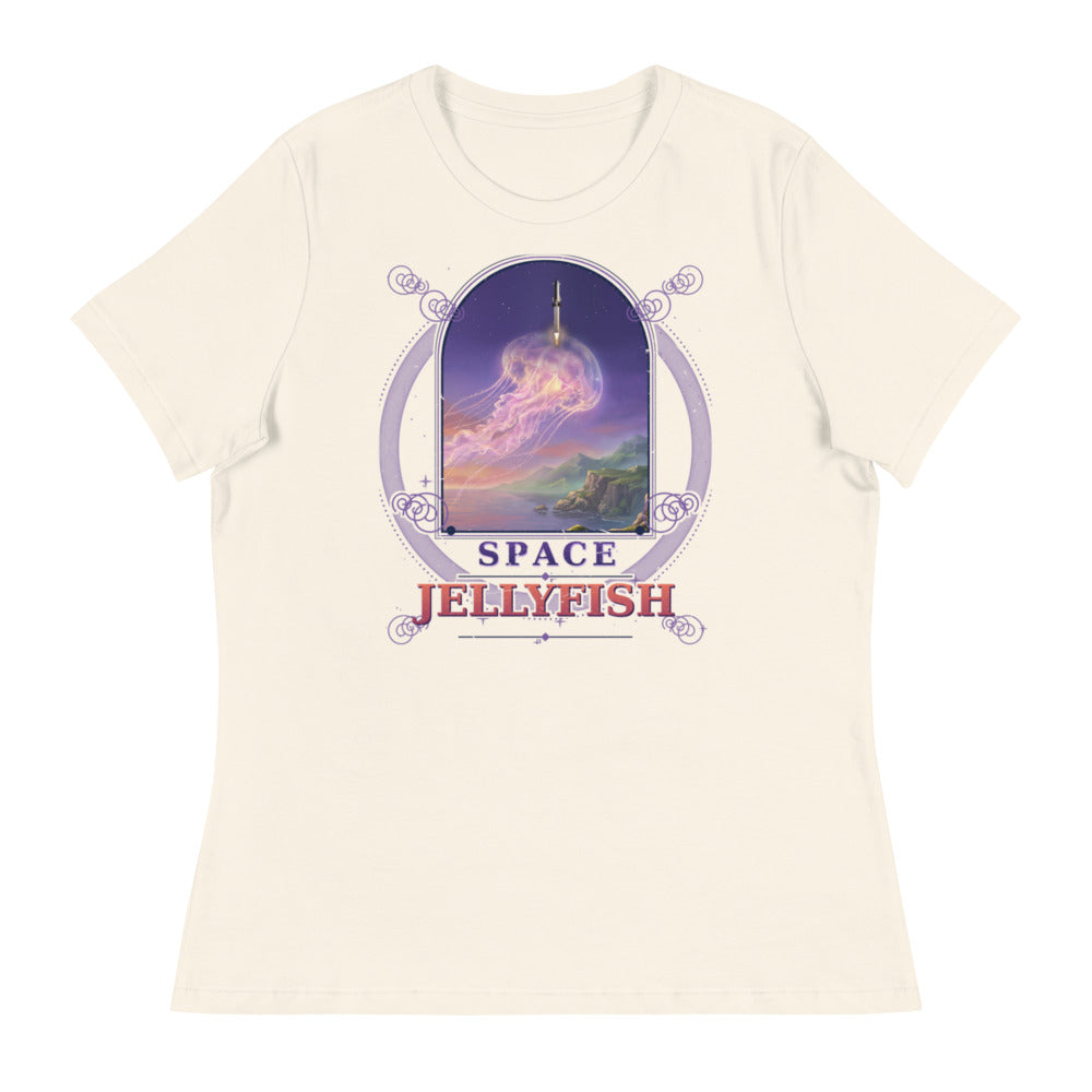Space Jellyfish (Soft Cream) - Women's Relaxed Tee - Front