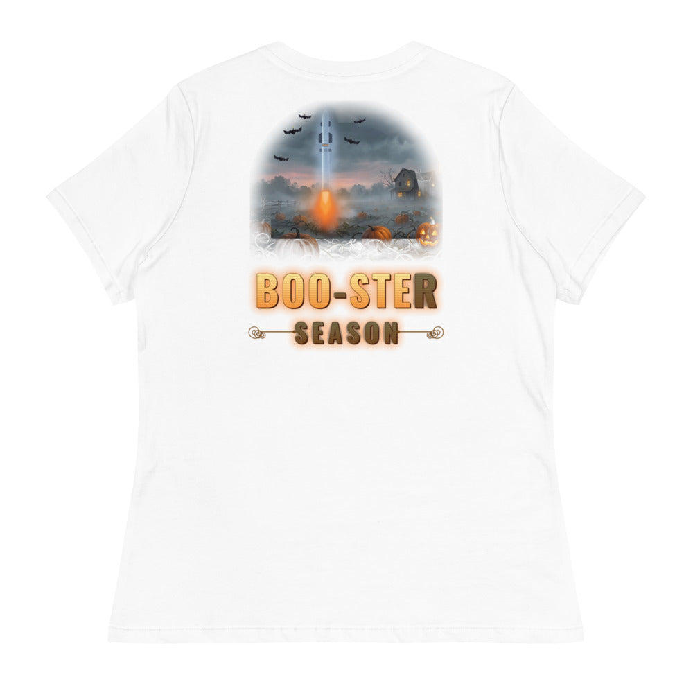Boo-ster Season - Women's Relaxed Tee - White - Back