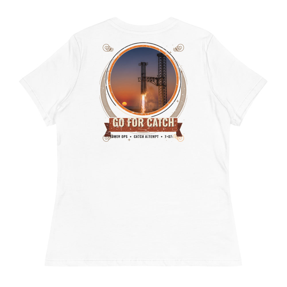 Go for Catch - Women's Relaxed Tee - White - Back