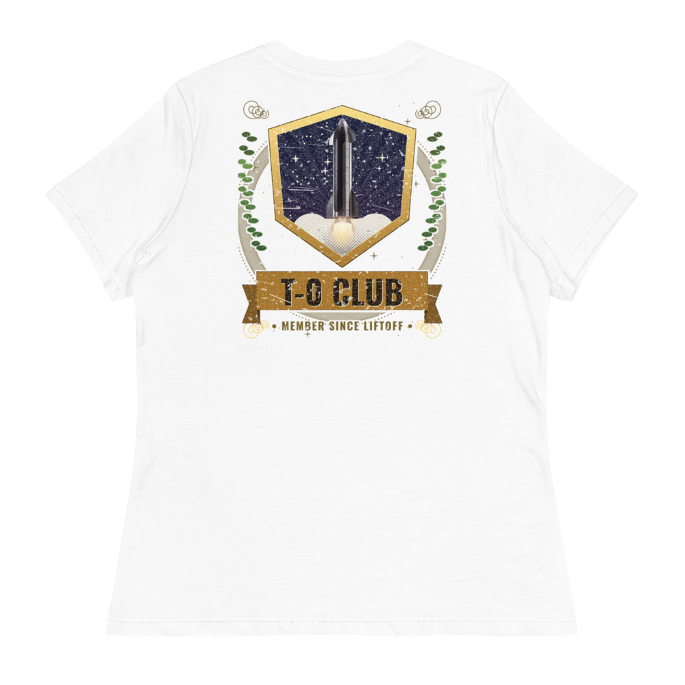 T-0 Club - Women's Relaxed Tee - White - Back