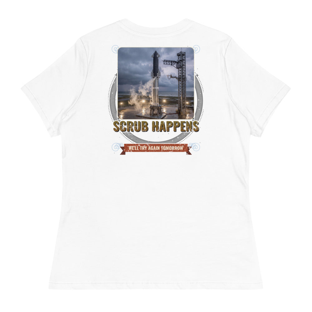 Scrub Happens - Women's Relaxed Tee - White - Back