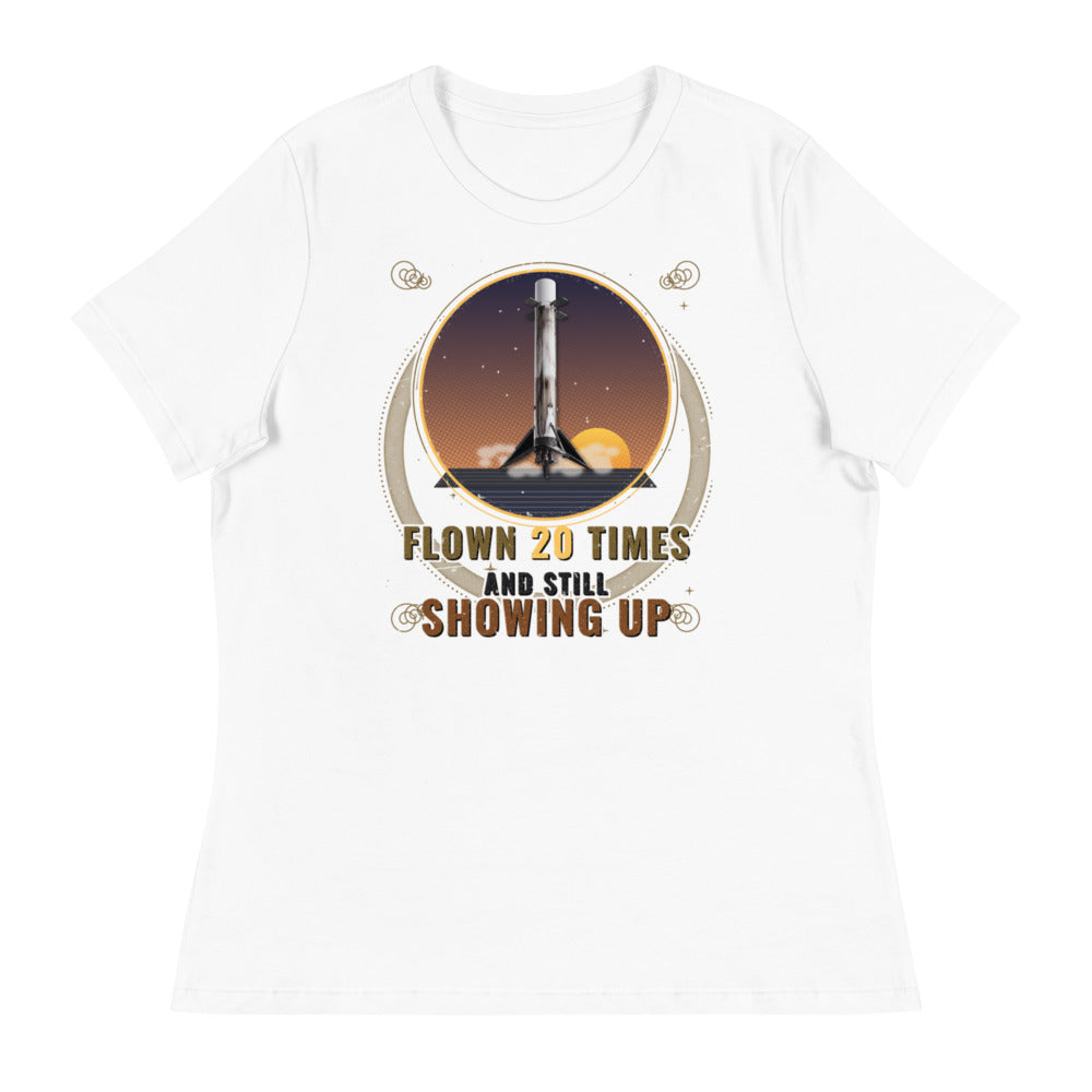 Same Booster, Different Day (Black) - Women's Relaxed Tee - White - Front