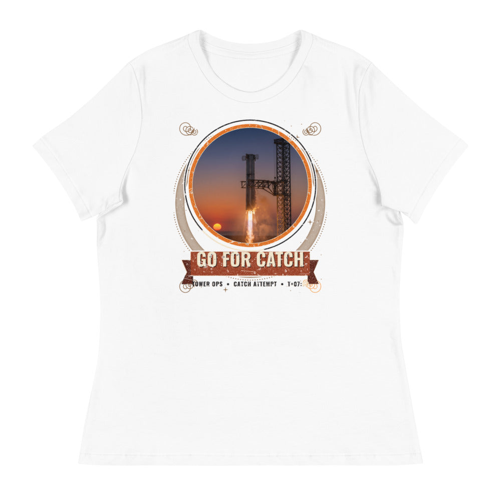 Go for Catch - Women's Relaxed Tee - White - Front