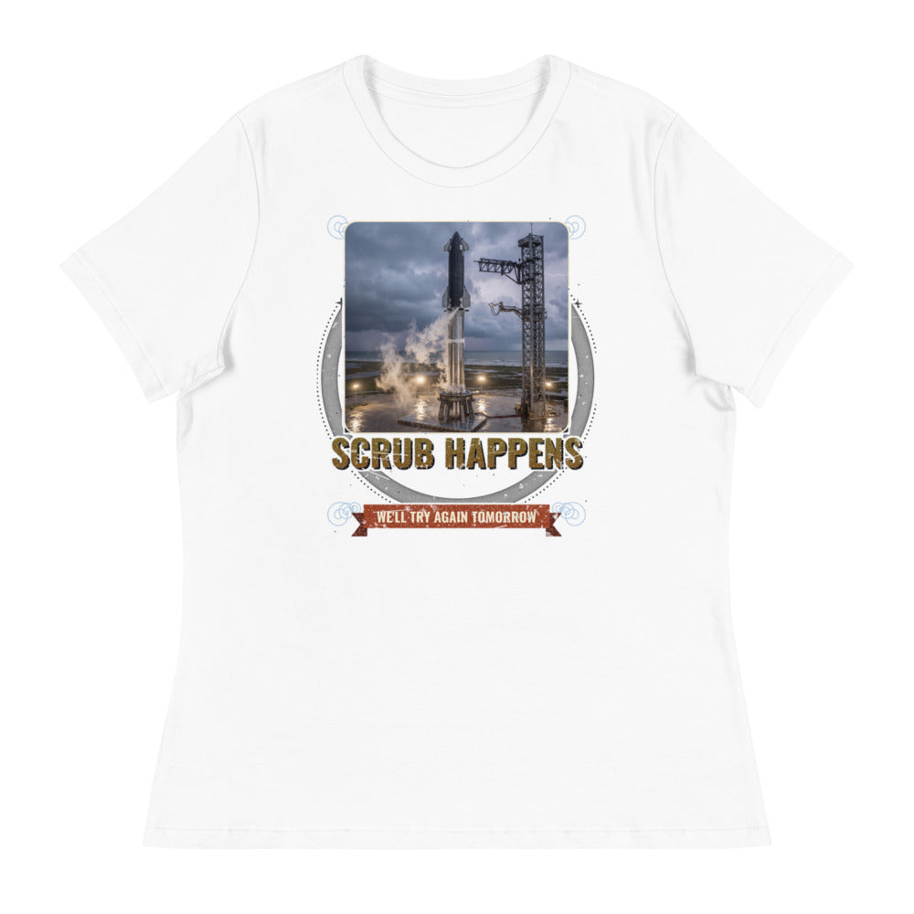 Scrub Happens - Women's Relaxed Tee - White - Front