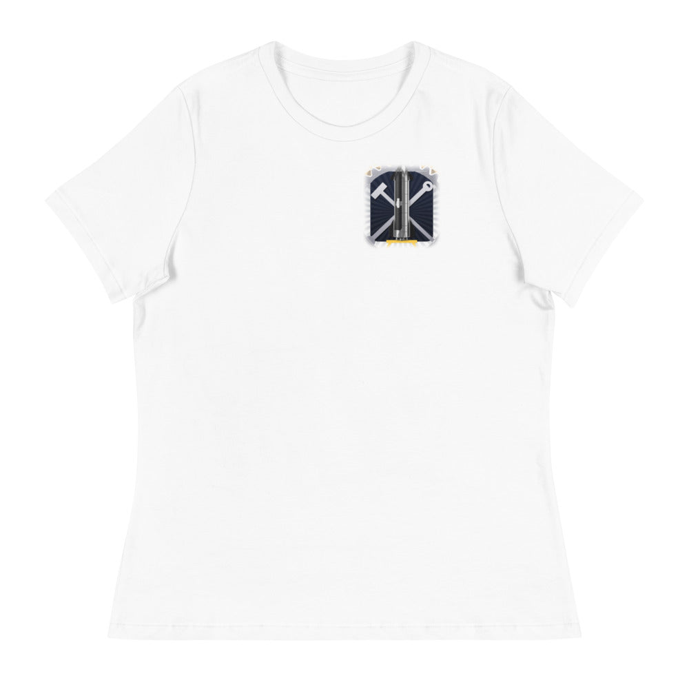 Fix It By Friday - Women's Relaxed Tee - White - Front [Women's Relaxed Tee - Back + Left Chest / White]